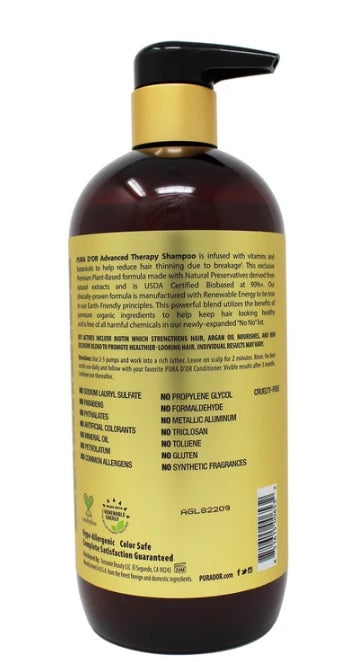 Pura d'or Advanced Therapy Anti-Hair Thinning Shampoo & Conditioner Set